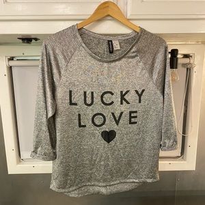 Women’s H&M Divided Lucky Love Top Size Small